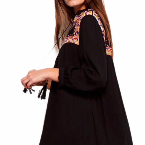 Black Embroidered Dress - Picture 3 of 3